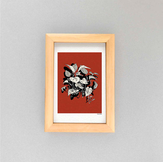 Friendly Critters in Red Postcard