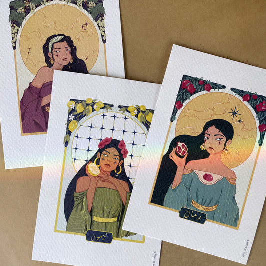 pomegranate Girl Postcard