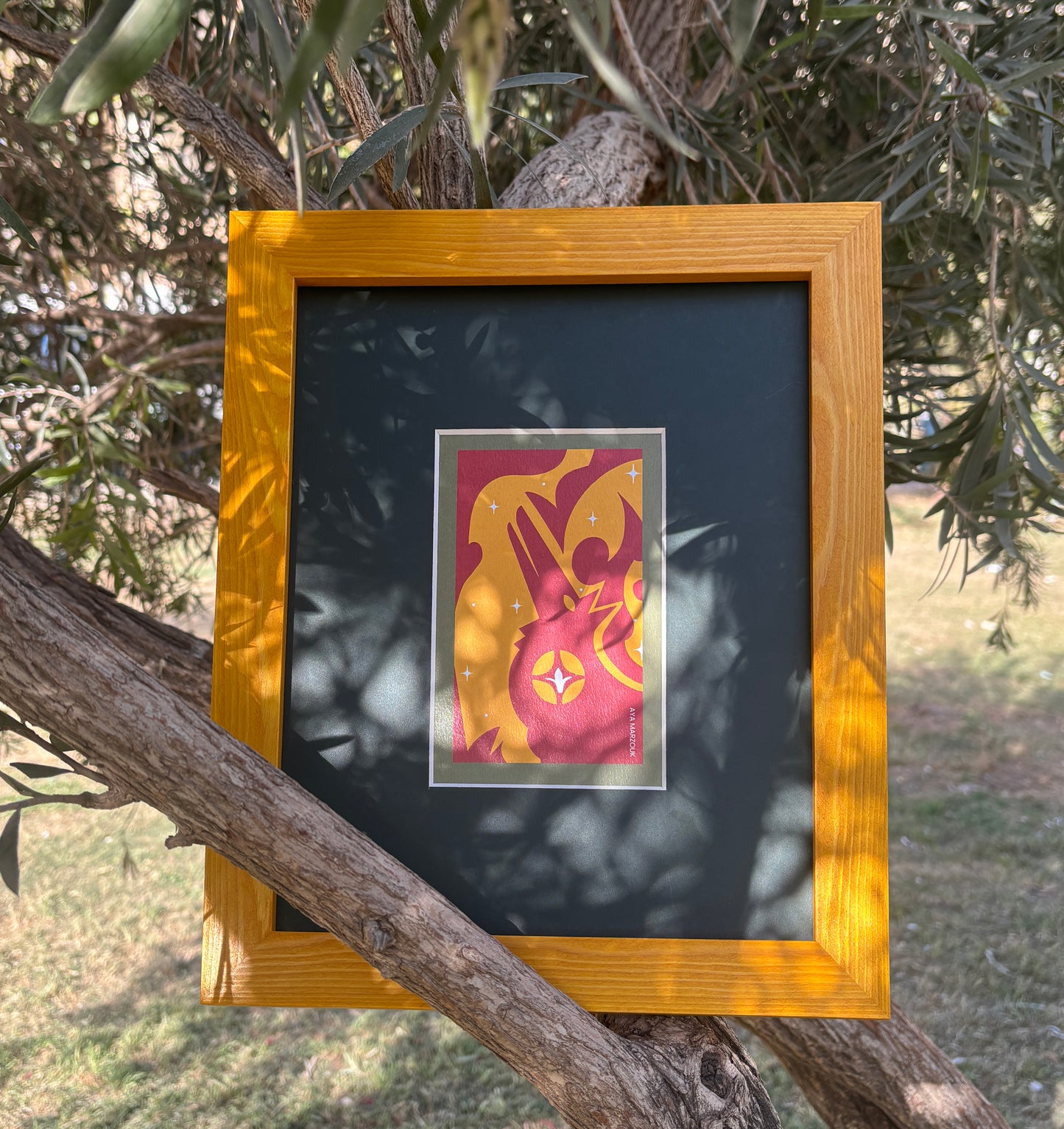 Golden Wolf Wall Art