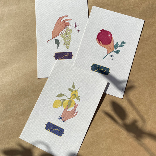 A Handful of Fruit Series Tri-frame