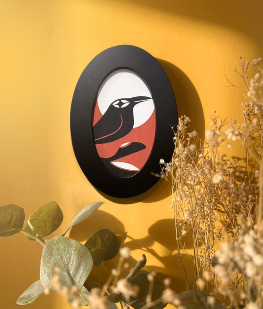 Crow Round Wall Art