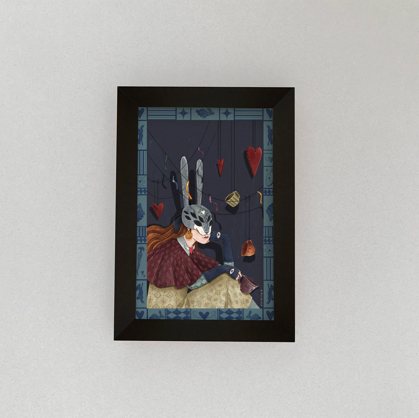 Rabbit Tea Party Postcard