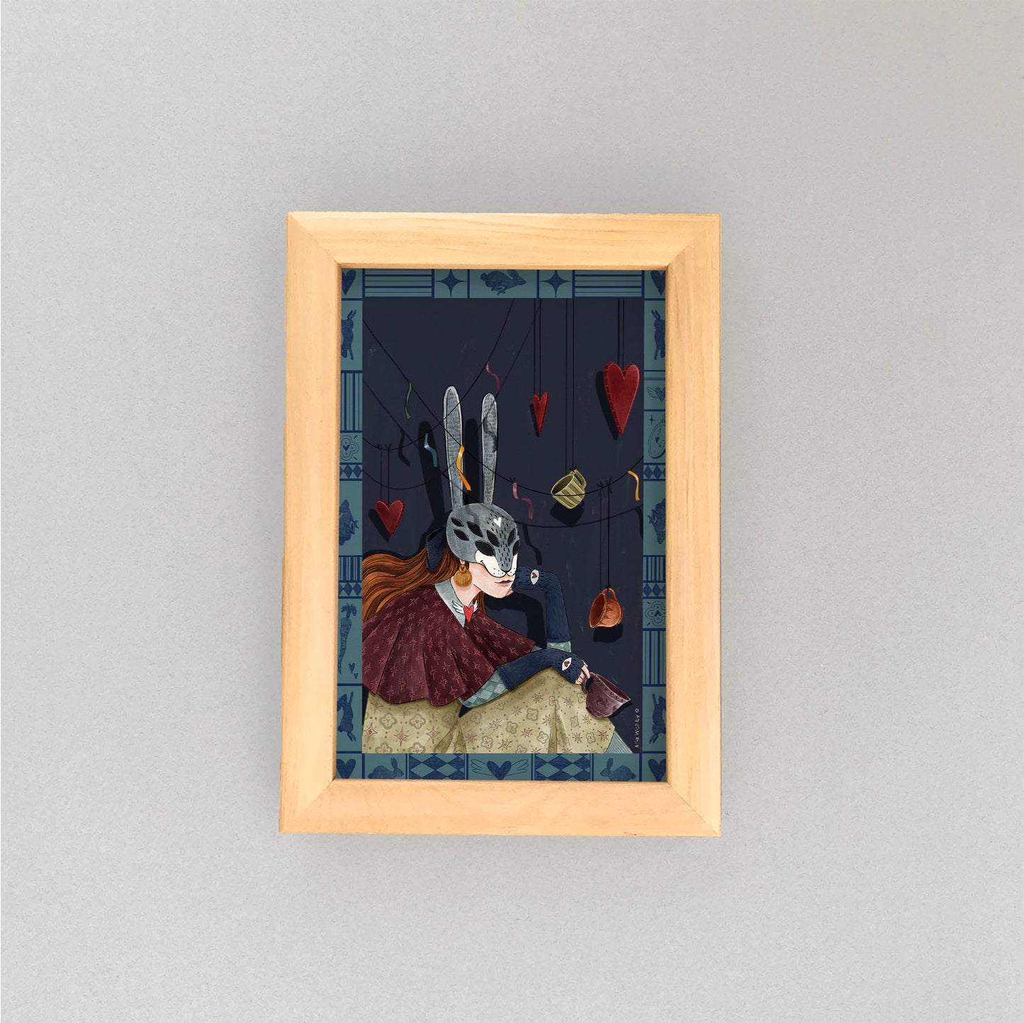 Rabbit Tea Party Postcard