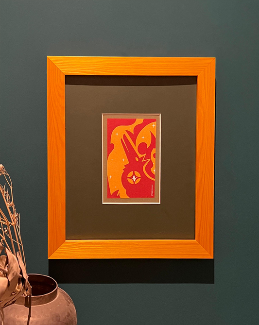 Golden Wolf Wall Art