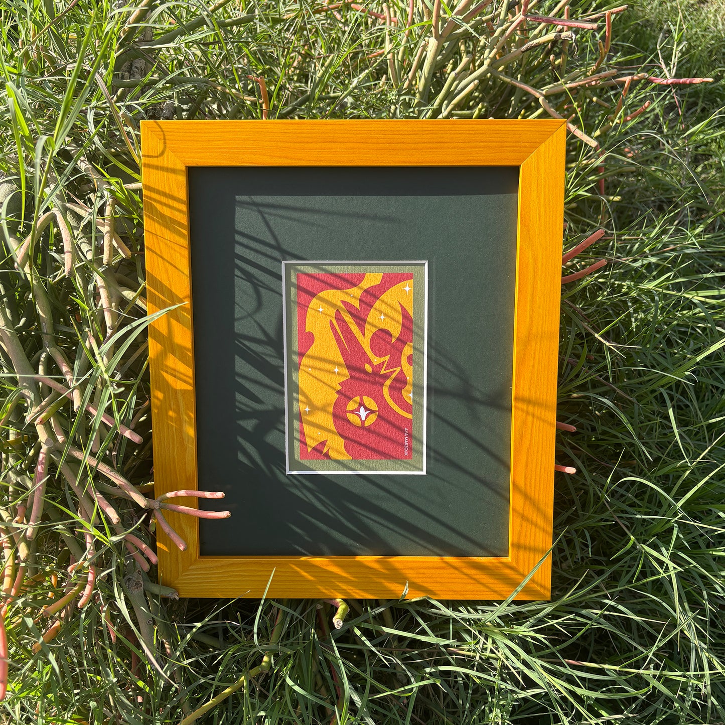 Golden Wolf Wall Art